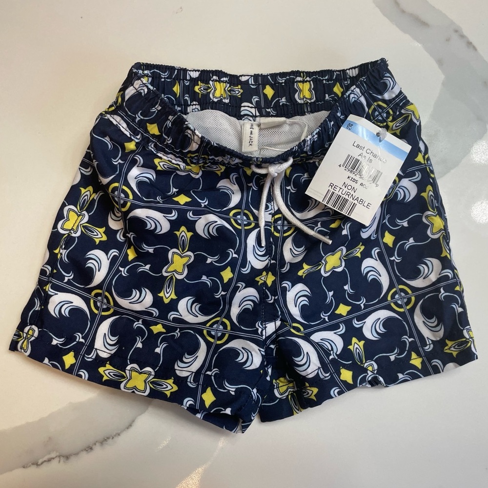 Janie and Jack swim trunks size 3-6 months